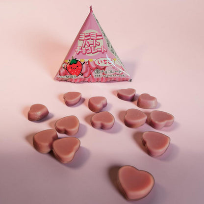 Takaoka Mini Mini Heart Chocolate Strawberry, (0.4 oz, 10 g)