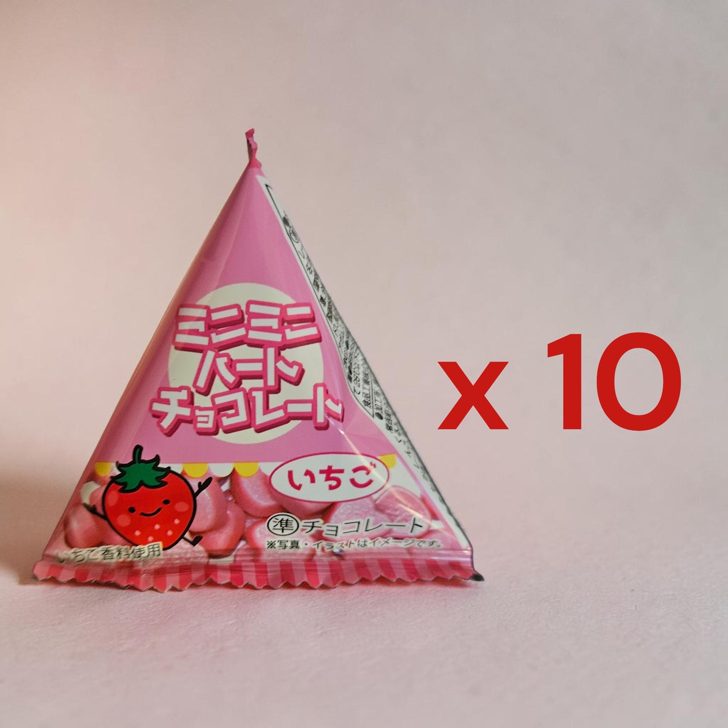 Takaoka Mini Mini Heart Chocolate Strawberry, (0.4 oz, 10 g)