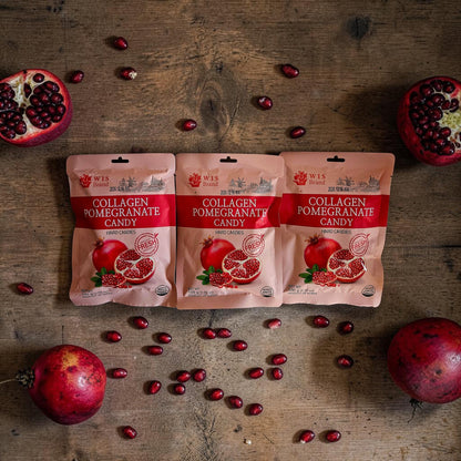 Collagen Pomegranate Hard Candy 3.5 oz, Made With Fresh Ingredients