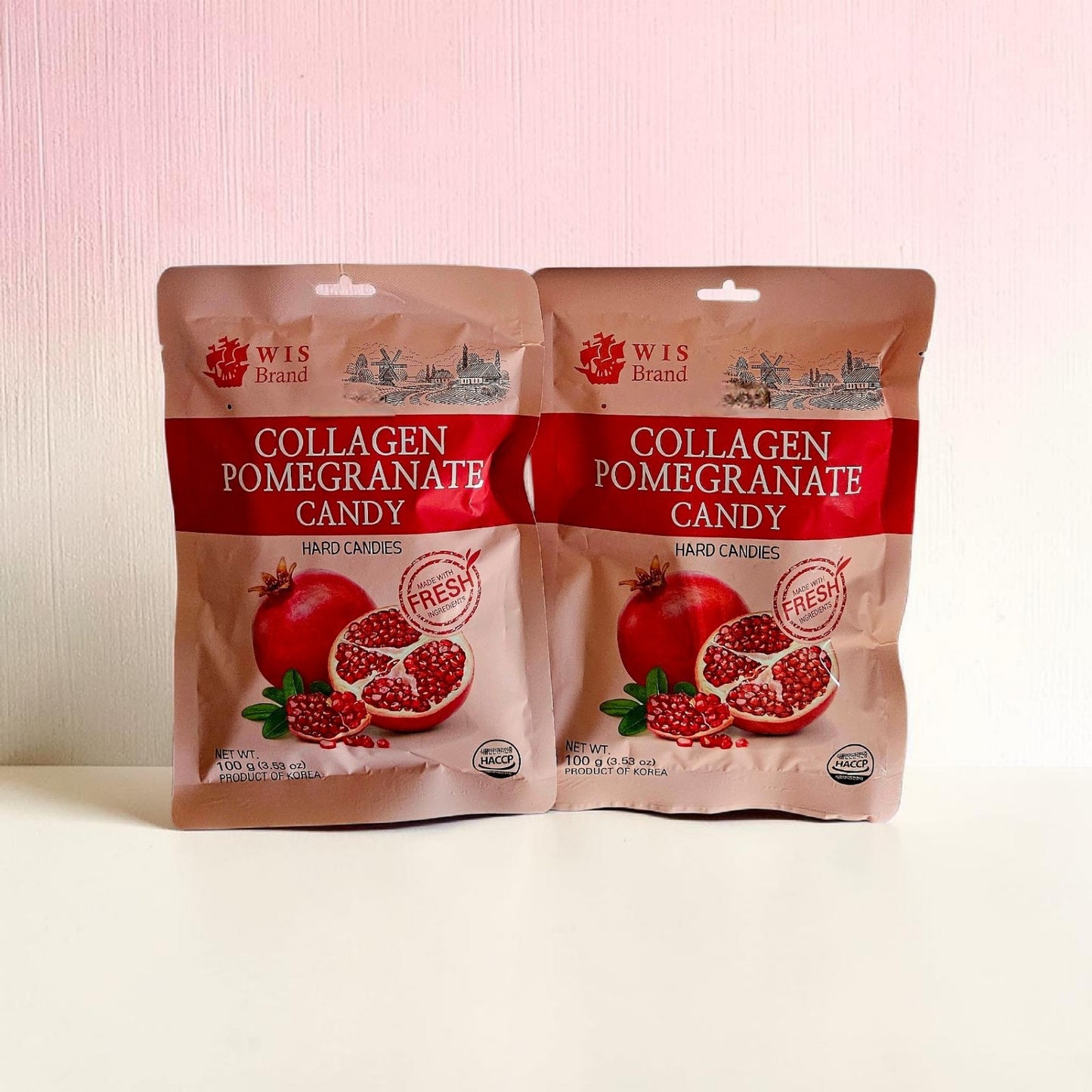 Collagen Pomegranate Hard Candy 3.5 oz, Made With Fresh Ingredients