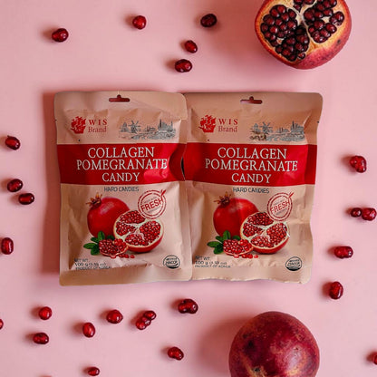 Collagen Pomegranate Hard Candy 3.5 oz, Made With Fresh Ingredients