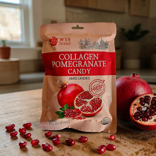 Collagen Pomegranate Hard Candy 3.5 oz, Made With Fresh Ingredients