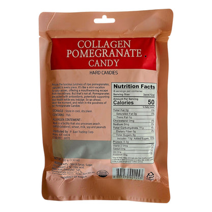 Collagen Pomegranate Hard Candy 3.5 oz, Made With Fresh Ingredients