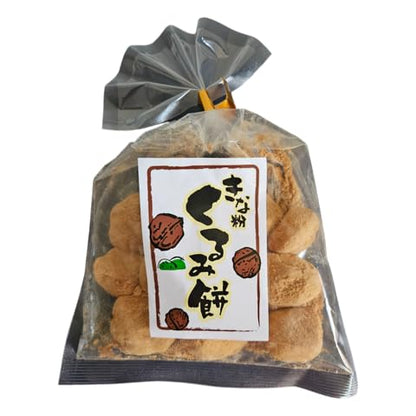 Seiki Kinako Kurumi Walnut Mochi - Japanese Rice Cake Dessert With Walnuts & Roasted Soybean Powder - Sweet, Nutty Umami-Rich Flavor - Soft Jelly-Like Texture - 7.7oz (220g)