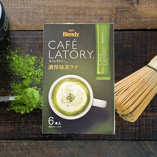 AGF Blendy Cafe Latory Rich Matcha Green Tea Latte 6 Sticks In Box Made In Japan