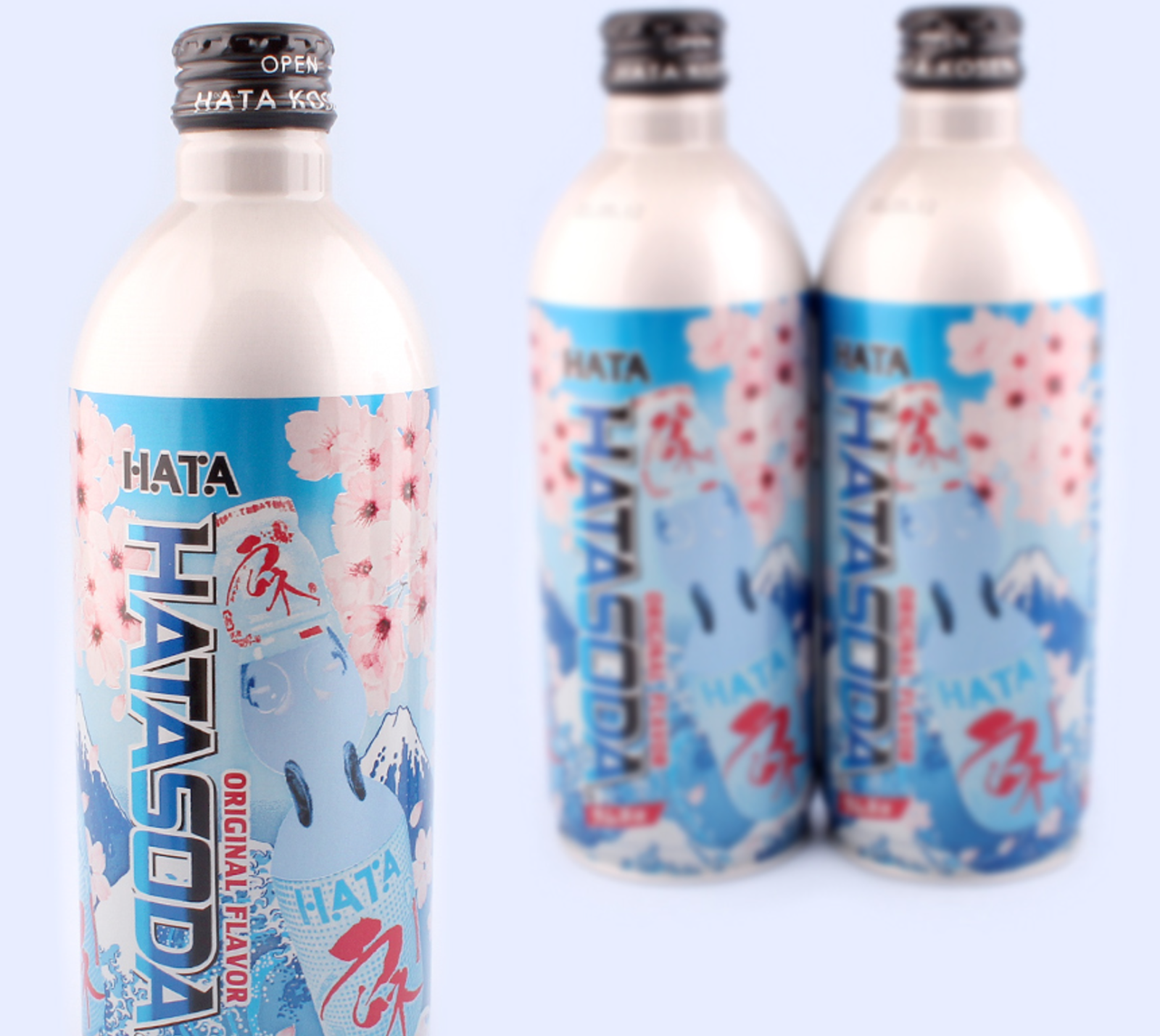 Hatakosen Japanese Ramune Soda Drink Mix Flavours 500ml Assorted (Set of 6)