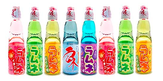 Ramune Japanese Soda Variety 6 Pack-Hata Bin-Iri Multiple Flavors-Japanese Drink