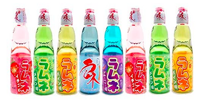 Ramune Japanese Soda Variety 6 Pack-Hata Bin-Iri Multiple Flavors-Japanese Drink