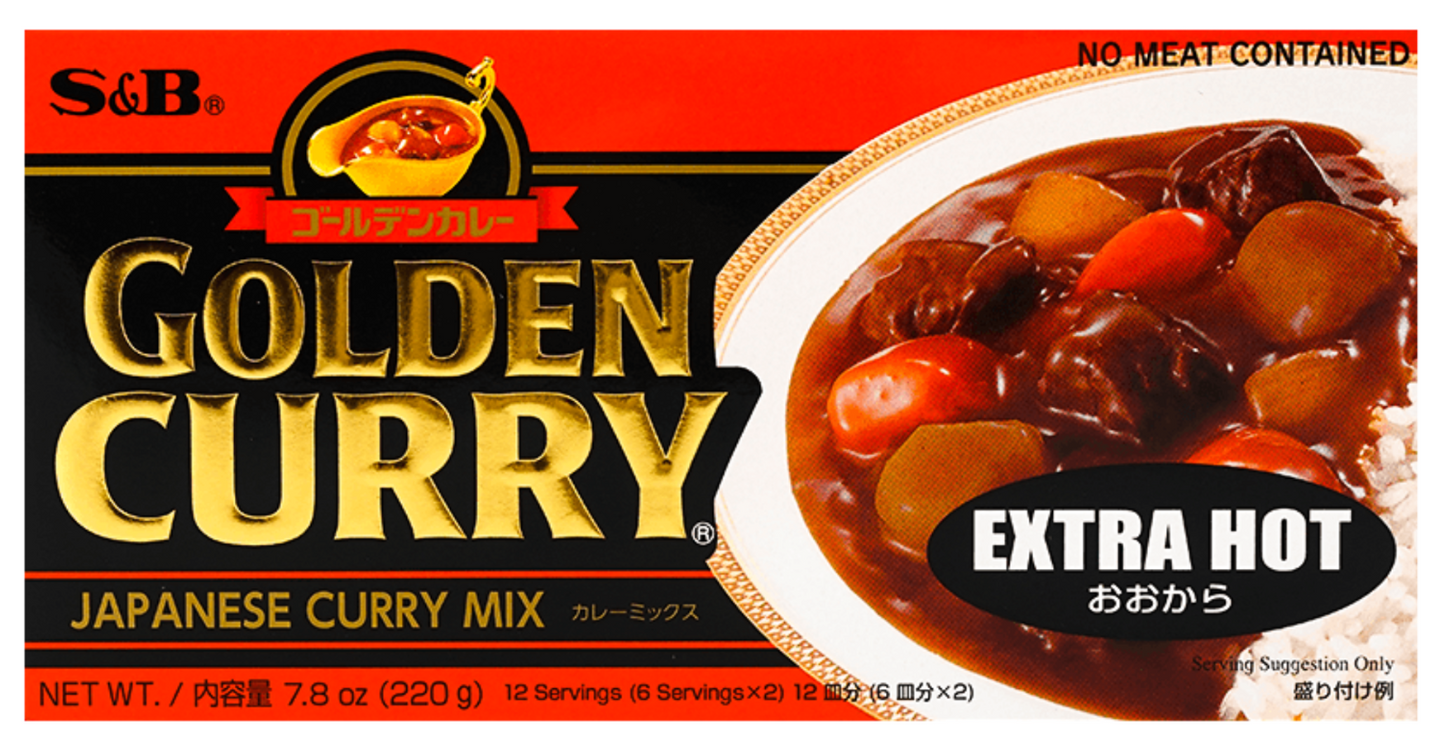 Japanese S&B Golden Curry Sauce Mix 7.8oz / 220g  Multi 4 Combo Pack (Pack of 4)