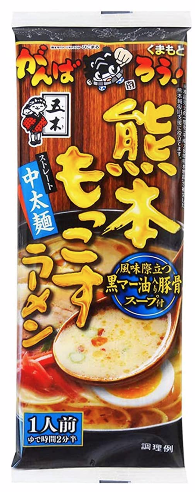 ITSUKI-Japan Kumamoto Mokkosu Tonkotsu Ramen 5 packs(3.6oz x 5) Instant Noodles