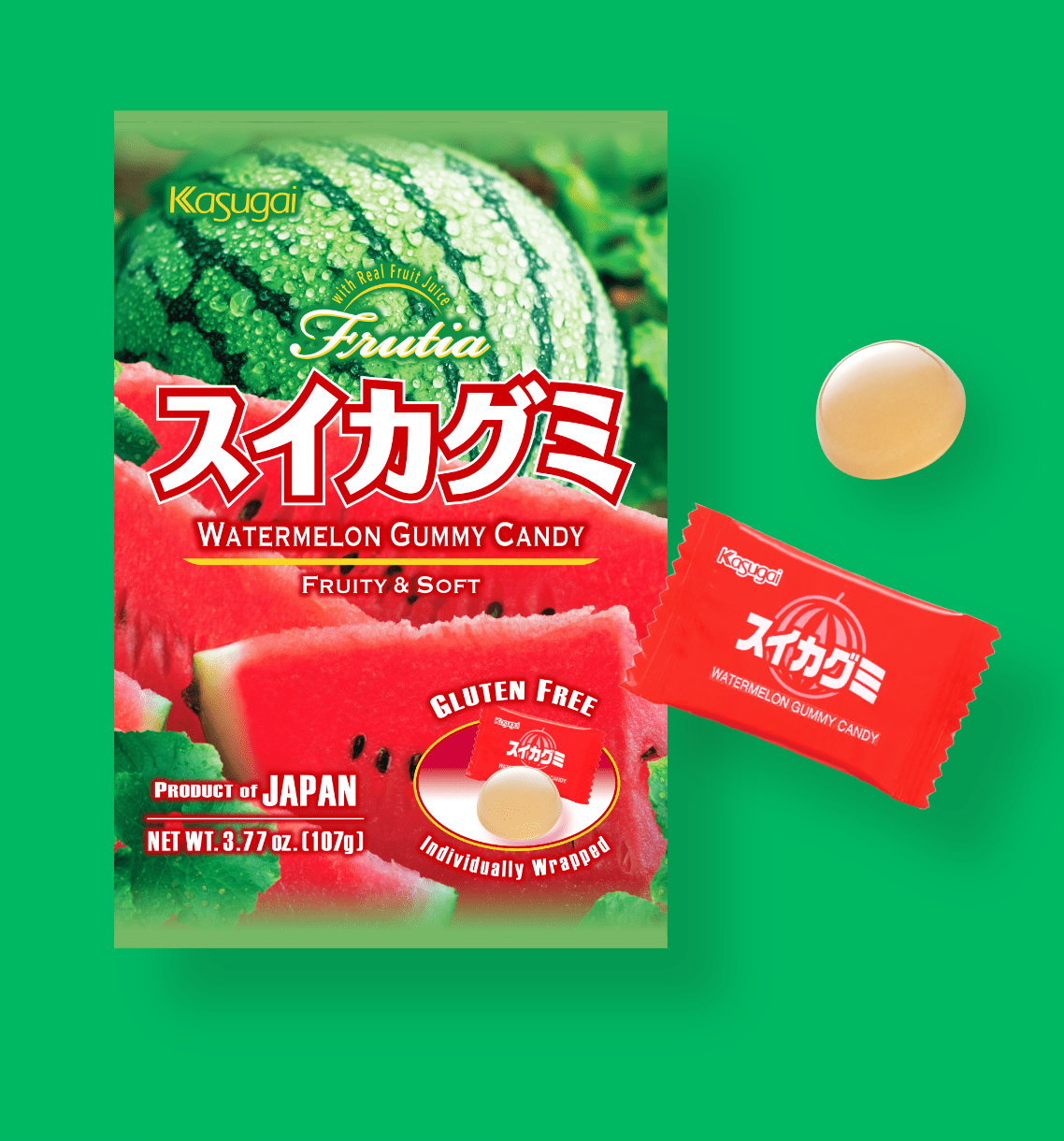 Kasugai Japanese Gummy Candy (1 pack) 9 Flavors Choice Available Free Shipping!!