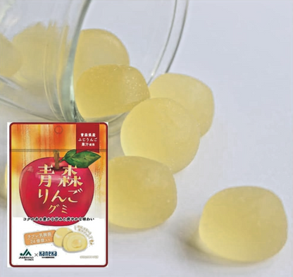 Pack of (3) Kaneka Japanese Fruit Juice Gummy Candies-Aomori Fuji Apple 1.4 oz