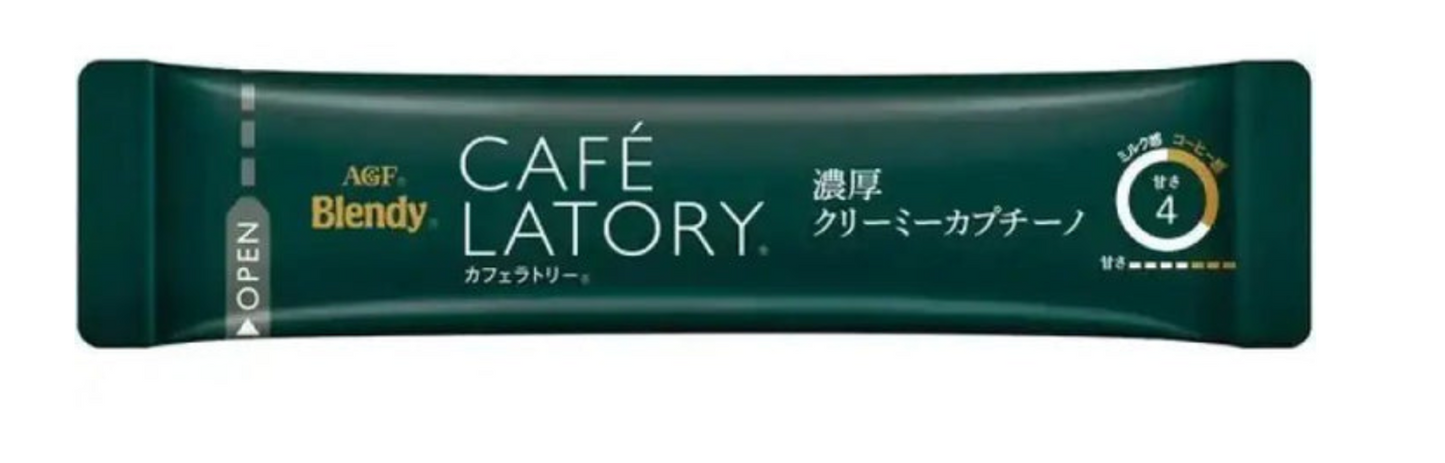 AGF Blendy Cafe Latory Rich Creamy Cappuccino Latte 7 Sticks / 81g - Japan