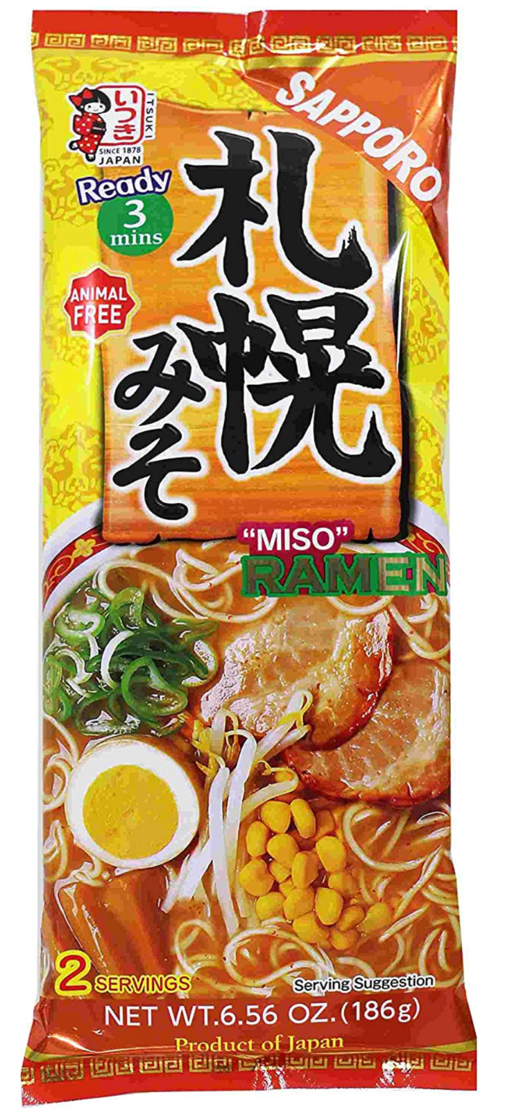 Japanese Ituski Instant Ramen Variety 6 Pack (Kyoto Tonkotsu,Yuzu Shoyu & Miso)