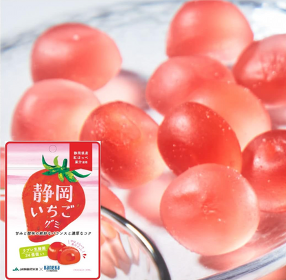 Kaneka Japanese Luxurious Fruits Gummy Shizuoka Strawberry Ichigo Gummy, 1.4oz