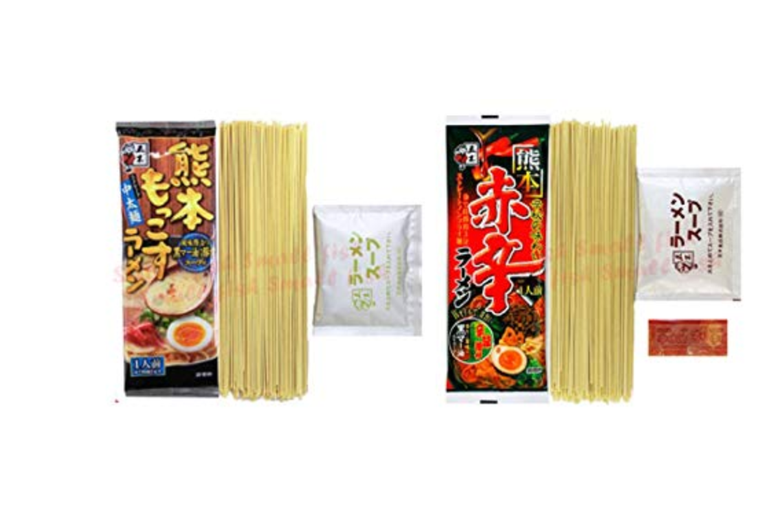 Itsuki Japanese Ramen Variety 4 Packs (Kurume, Hakata, Kumamoto, Kumamoto Spicy)