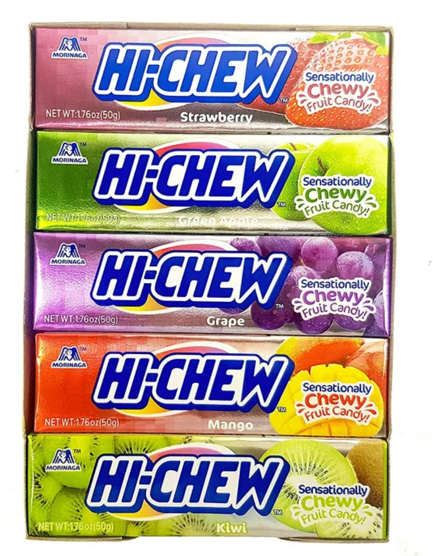 Hi-Chew Sensationally Chewy Fruit Candy Variety Sticks 1.76oz each (Pack of 5)