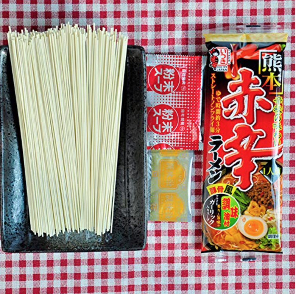 ITSUKI-Japan Kumamoto Red Hot Spicy Ramen 5 packs(3.6oz x 5) Instant Noodles