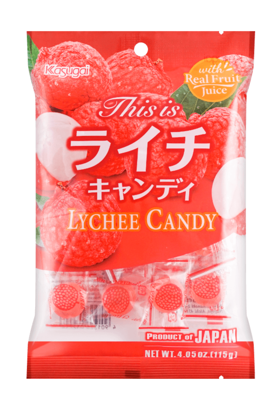 Kasugai Japanese Lychee Hard Candy Japan 4.05 oz . Free Shipping !!