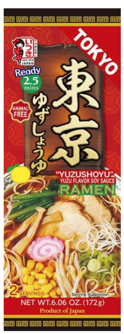 ITSUKI RAMEN(TOKYO YUZUSHOYU, 3 Packs, 6 Servings) -NO.1 Selling Japanese Ramen