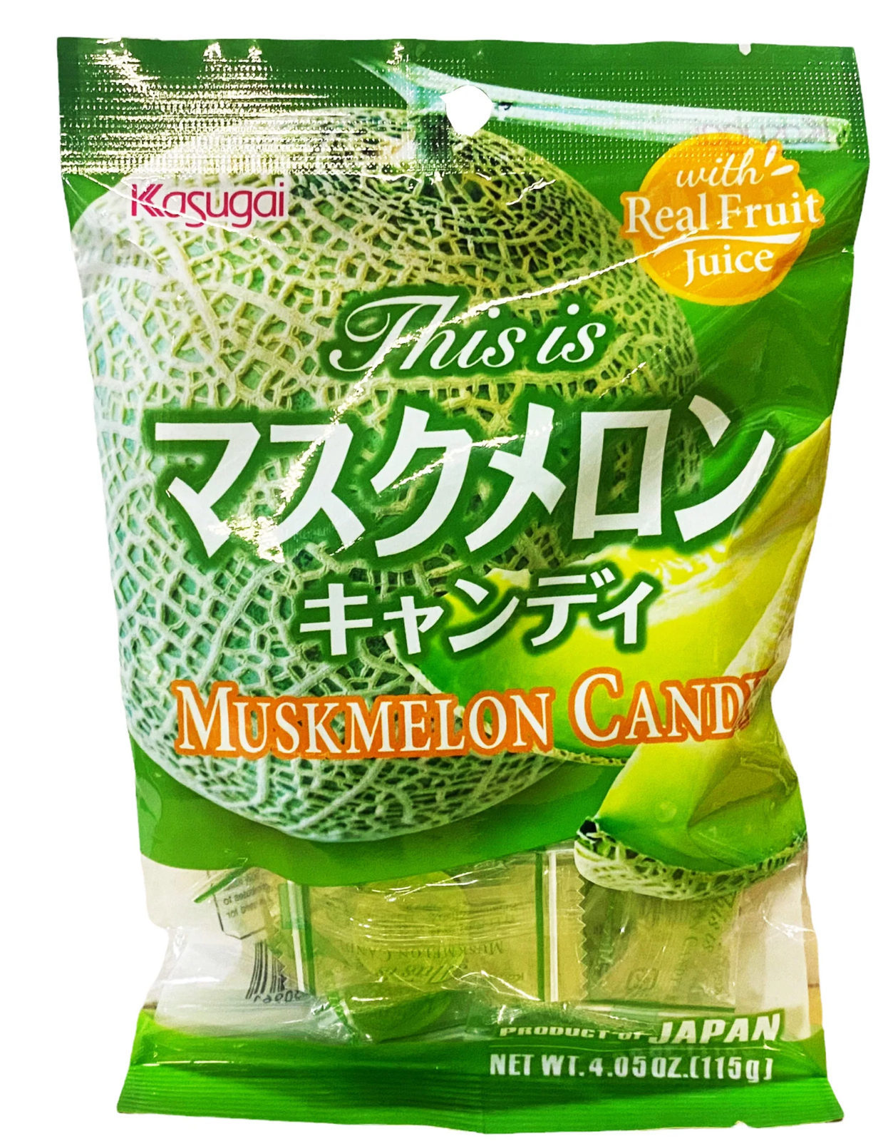 Japanese Kasugai Musk Melon Candy 4.05oz / 115g - Free Shipping !!