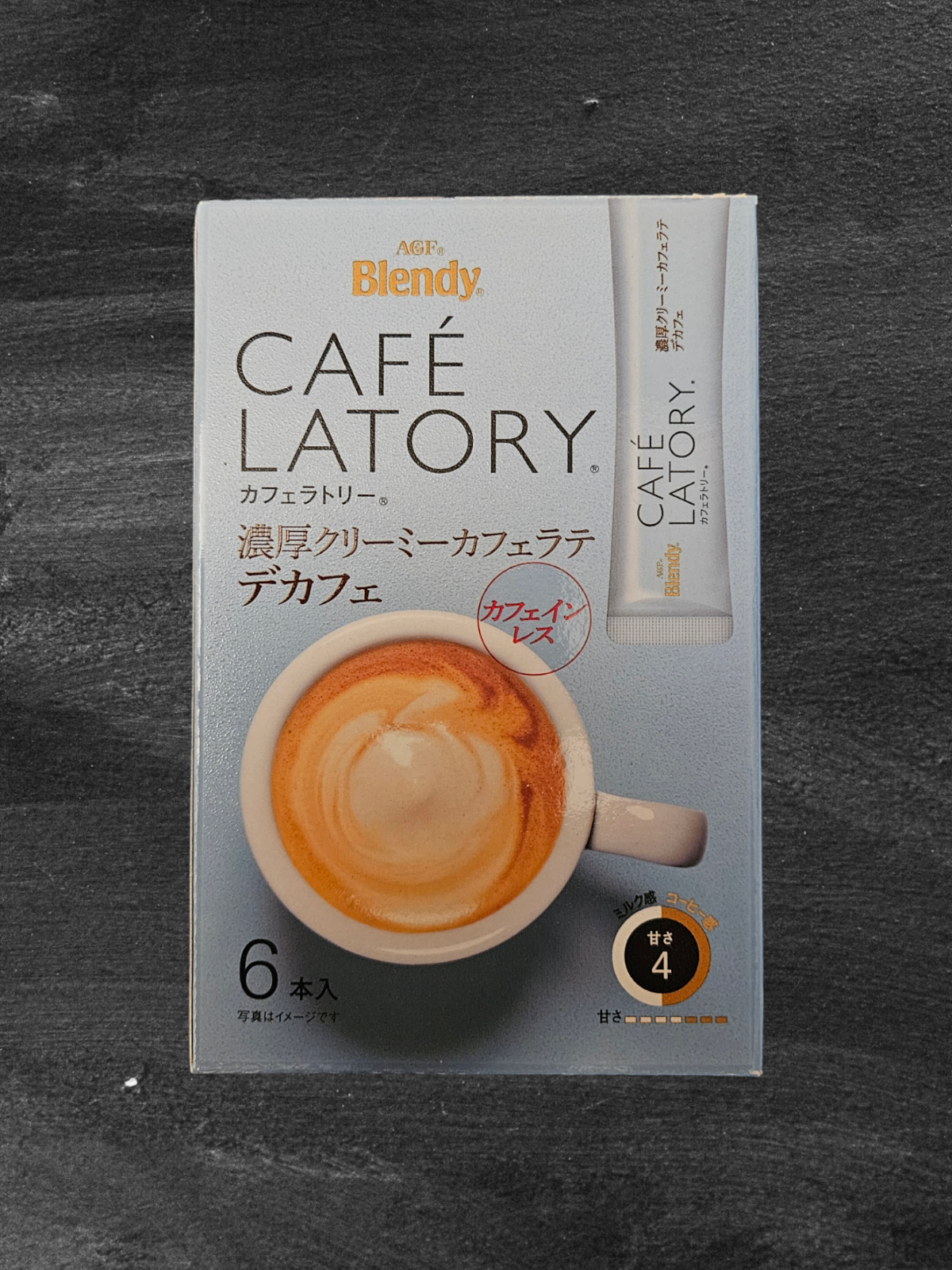 AGF Blendy Cafe Latory Stick Creamy Cafe Latte Decaf 6 sticks 2.1 oz - Japan