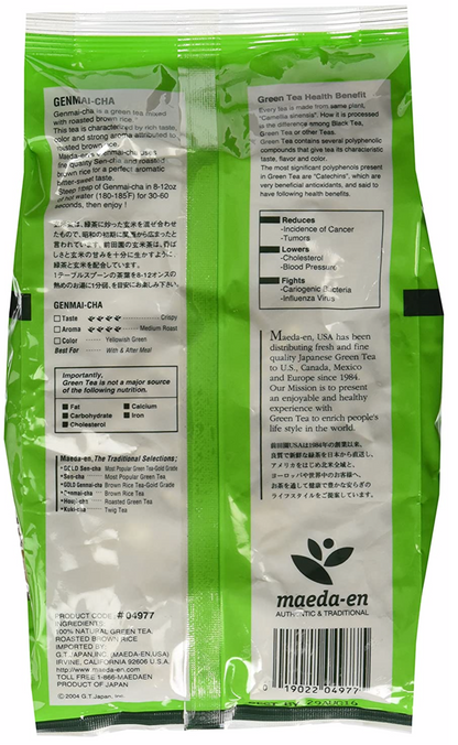 Japanese Maeda-En Genmai-cha Roasted Rice Green Tea 5.3 oz (150g) Free Shipping