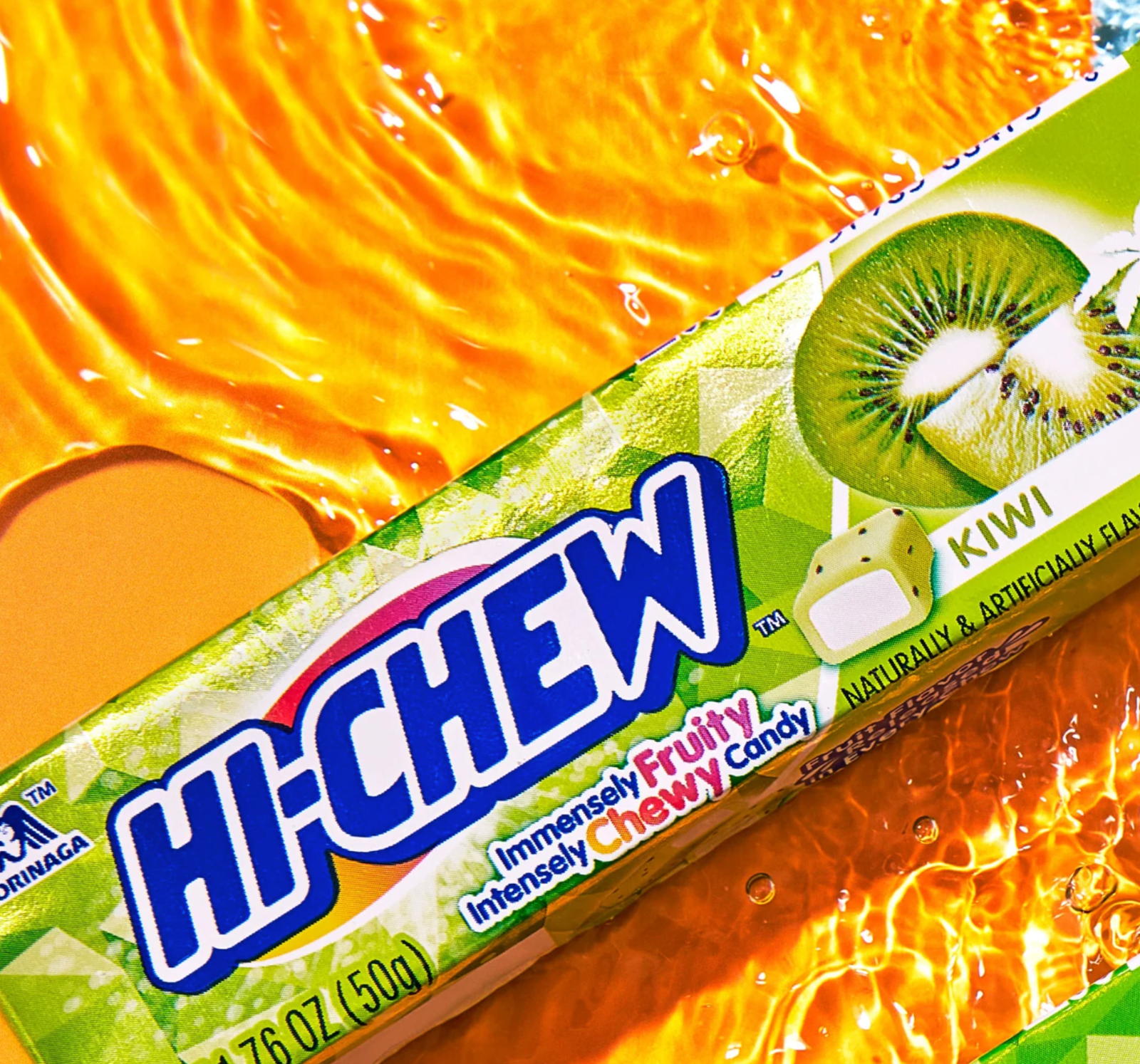 Hi-Chew Sensationally Chewy Fruit Candy Kiwi Stick(Pack of 5)