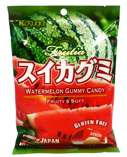 Japanese Fruit Gummy Tripak(3 pk) Sampler - Peach, Watermelon & Grape by Kasugai