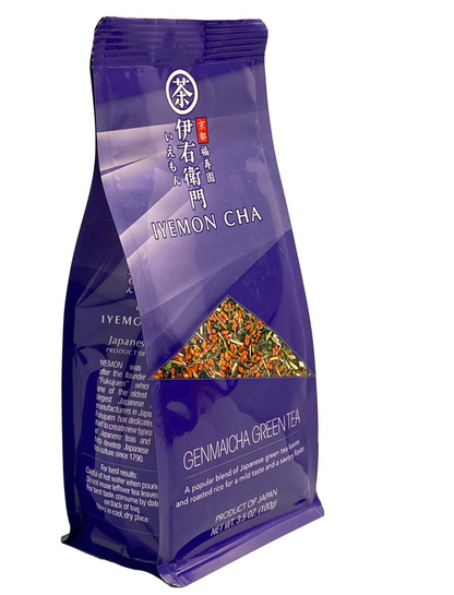 IYEMON Genmaicha 玄米茶 Green Tea 100g/3.5oz - Product of Japan, Free Shipping !!