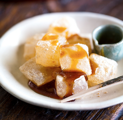 Seiki Warabi Mochi Rice Cakes(Sweet Toasted Soybean Flour w/Brown Sugar Syrup)