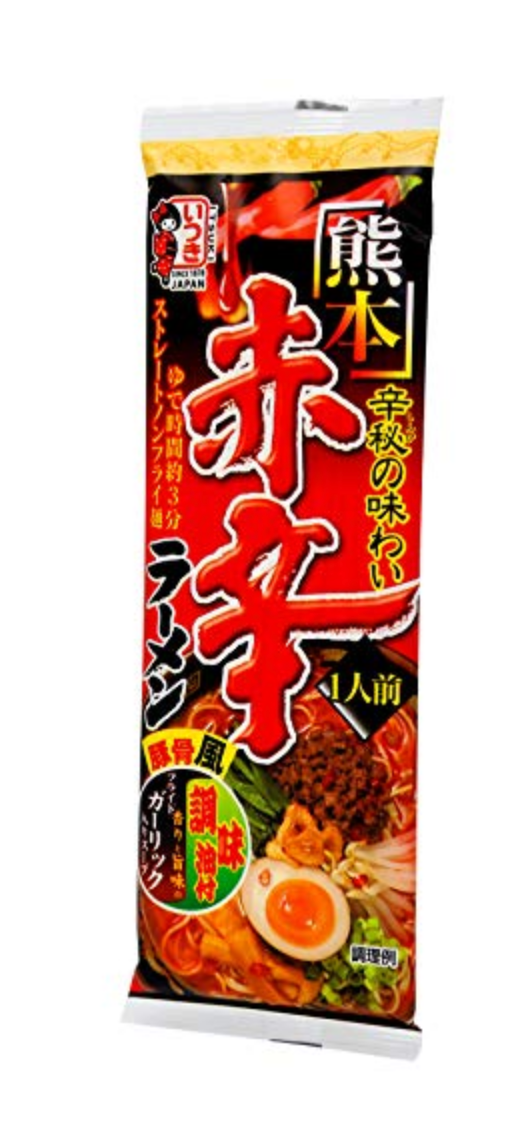 Itsuki Japanese Ramen Variety 4 Packs (Kurume, Hakata, Kumamoto, Kumamoto Spicy)