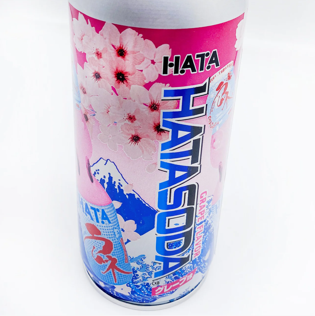 Hatakosen Japan Ramune Soda Drink Grape Flavour Limited Edition 500ml (Set Of 6)