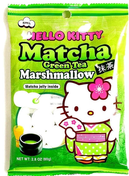 Hello Kitty Matcha Green Tea Marshmallow Matcha Jelly inside 2.8oz x 3 Packs