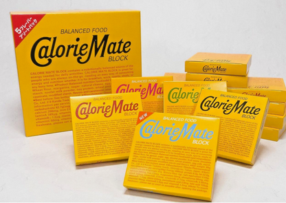 Calorie Mate block mix 8 Boxes-4 types (2 of ea)-Chocolate,Vanilla,Cheese,Fruits