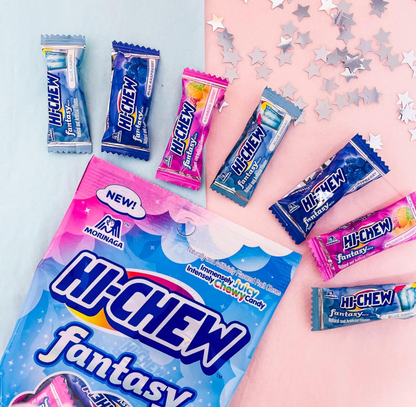 Hi Chew Candy Fantasy Mix - Rainbow Sherbet, Blue Hawaii, and Blue Raspberry 3oz