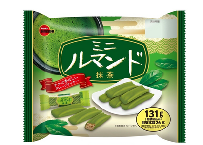 {1 Pack}  Bourbon | Japan | Uji Matcha Crispy Crepe mini Lumonde Cookie 4.37oz