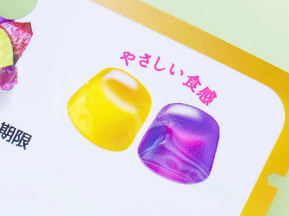 Kasugai Marugoto Kajitsu Gummy Candy Grape & Apple Flavor 32g x One (1) Pack