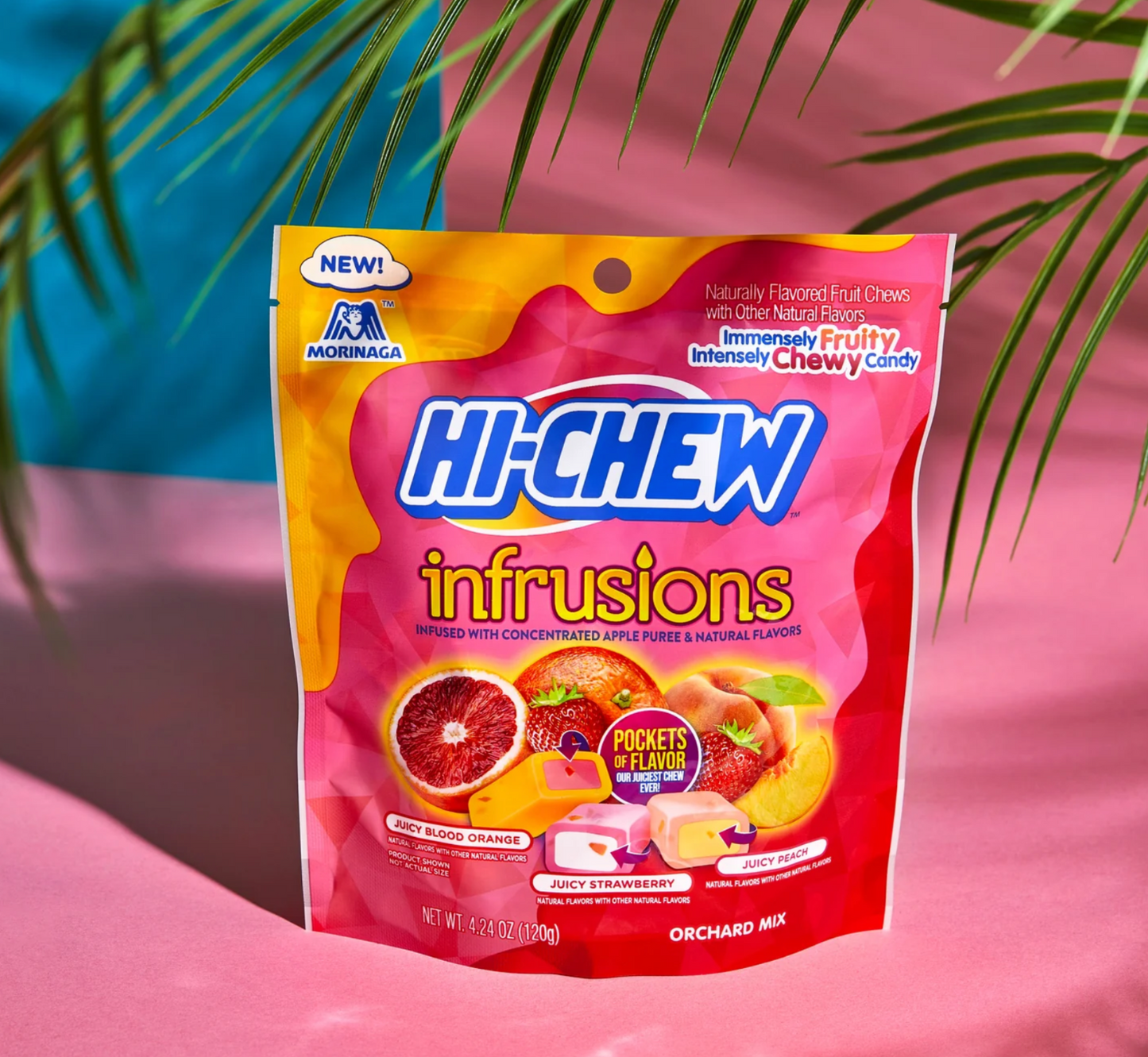 Morinaga Hi Chew Infrusions Orchard Mix Chewy Candy 4.24oz - Pack of One