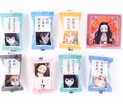 Puchao Kimetsu Grape Gummy Candy 35g - Demon Slayer(Tanjiro & Nezu) Combo Pack