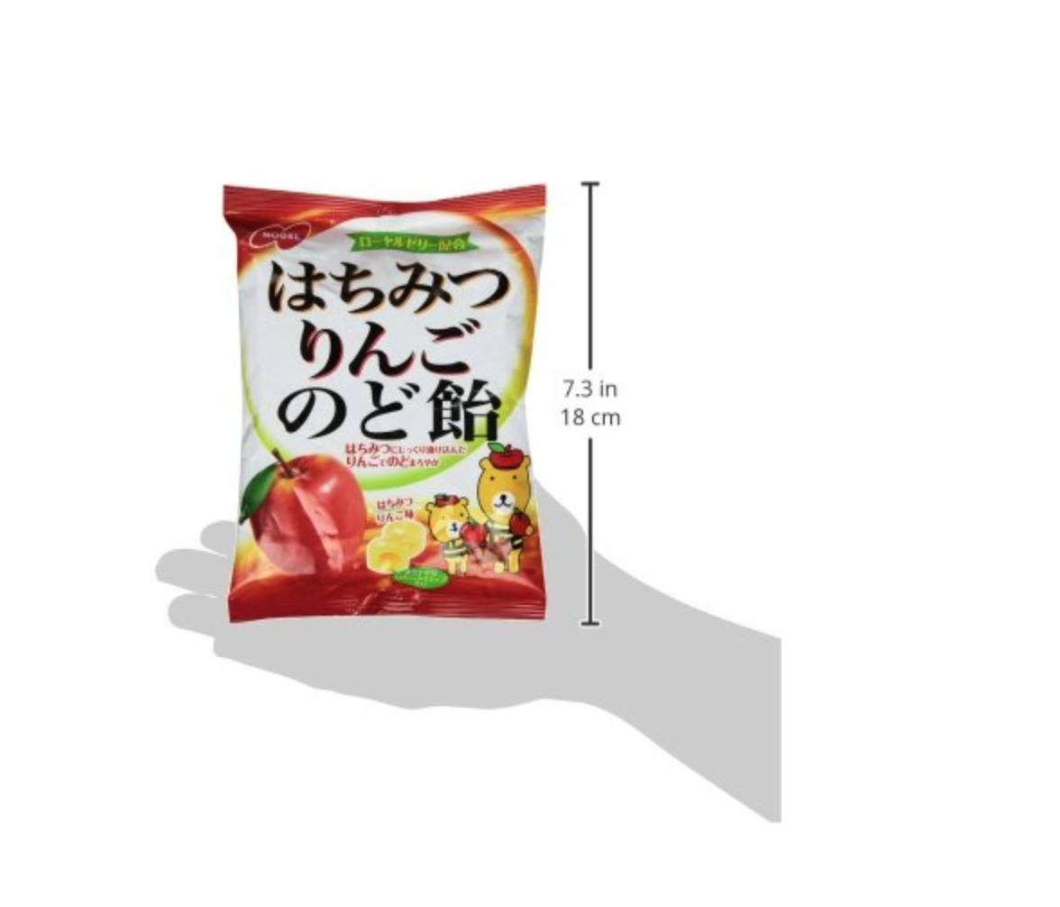 Nobel - Japanese Hachimitsu Ringo Throat Candy Three (3) Packs - Free Shipping !