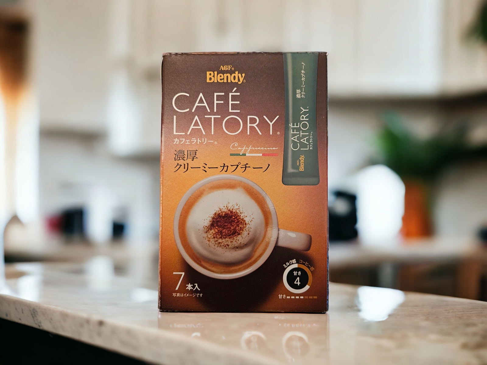 AGF Blendy Cafe Latory Rich Creamy Cappuccino Latte 7 Sticks / 81g - Japan