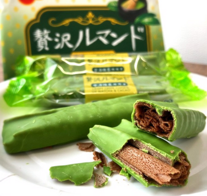 {1 Pack}  Bourbon | Japan | Uji Matcha Crispy Crepe mini Lumonde Cookie 4.37oz