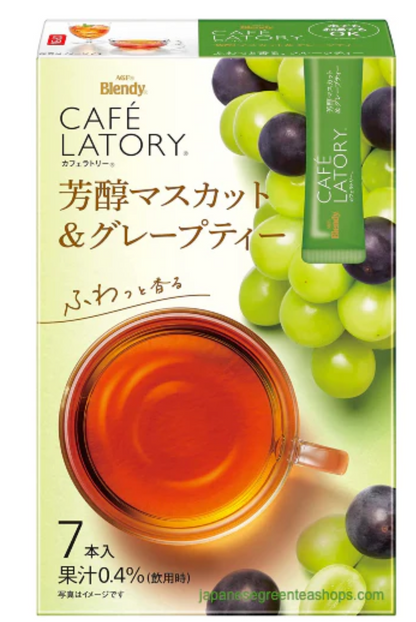 AGF Blendy Cafe Latory Stick Fruit Tea Assortment (Apple/Grape/Peach/Strawberry)