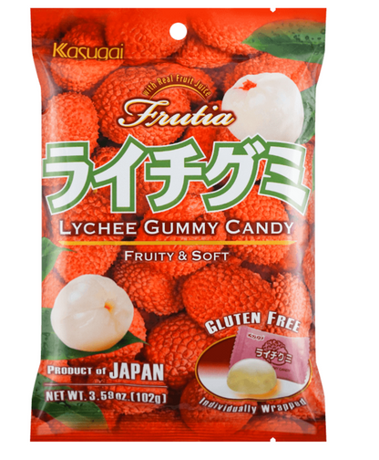 Japanese Kasugai Lychee Gummy (3) bags 3.59oz each - Free Shipping !!!