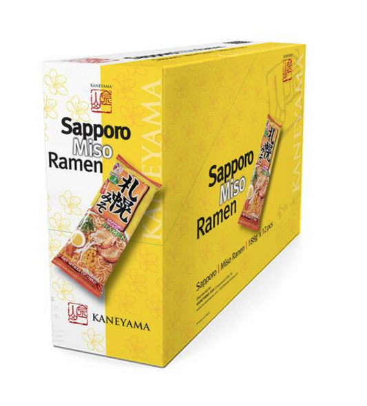 ITSUKI RAMEN (SAPPORO MISO)-12Packs/Box(24 Servings)-NO.1 Selling Japanese Ramen