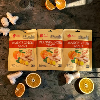 Orange Ginger Hard Candies, 3.5 oz, All Natural