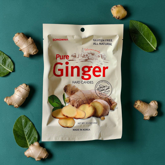 Songwha Pure Ginger Hard Candies 100g, All Natural & Gluten Free