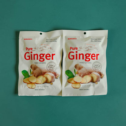 Songwha Pure Ginger Hard Candies 100g, All Natural & Gluten Free