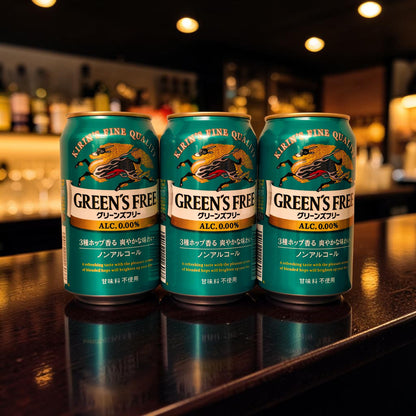 Kirin "Green's Free" Non-Alcoholic Beer-Taste Beverage, 350ml